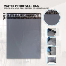 Pack of 100 Grey Mailing Poly Postal Self Seal Bags Strong Packing Mail Bags Posting Shipping Parcel Bags - MILOSC