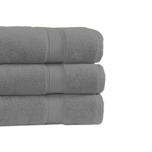 Pack of 3 Large Bath Sheets 550GSM 100% Cotton Breathable Towels Set Size 80x140 cm - MILOSC