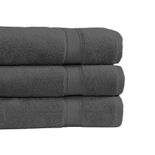 Pack of 3 Large Bath Sheets 550GSM 100% Cotton Breathable Towels Set Size 80x140 cm - MILOSC