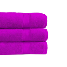 Pack of 3 Large Bath Sheets 550GSM 100% Cotton Breathable Towels Set Size 80x140 cm - MILOSC