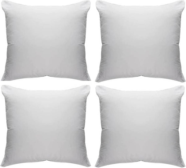 Pack of 4 Cushion Inserts Hollow Fibre Inner Filling Pads Sofa Cushion Pads Extra Filling Cushions Fillers - MILOSC