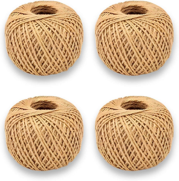 Pack of 8, Brown Cotton Twine String Balls for Arts & Crafts, Floristry, Kitchen, 48 m - MILOSC