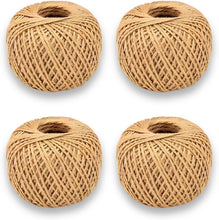 Pack of 8, Brown Cotton Twine String Balls for Arts & Crafts, Floristry, Kitchen, 48 m - MILOSC