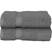 Pack of 2 Grey Large Bath Towels 70x140 cm(600GSM) - MILOSC