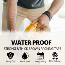 Pack of 6 Heavy Duty Extra Strong Card Board Packaging Tape Large 48mm x 66m Strong Tapes Brown Parcel Gift Packing Tape - MILOSC