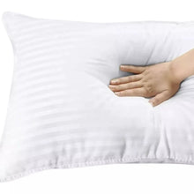 BHS HOTEL PILLOWS Pack of 2 Pair Twin Pack Pillows White Stripe