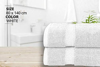 2 Pack Premium Quality Bath Sheet Sets (550GSM) Hotel Quality Size 80x140 cm - MILOSC