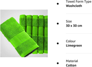 Pack of 12 Face Cloth Hand Cloth Wash Towels(500GSM) - MILOSC