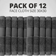 Pack of 12 Face Cloth Hand Cloth Wash Towels(500GSM) - MILOSC