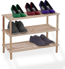 Milosc Natural Bamboo Wooden Shoe Rack Storage Shoe Stand 2, 3, 4 Tier Shoe Shelf - MILOSC