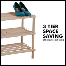 Milosc Natural Bamboo Wooden Shoe Rack Storage Shoe Stand 2, 3, 4 Tier Shoe Shelf - MILOSC