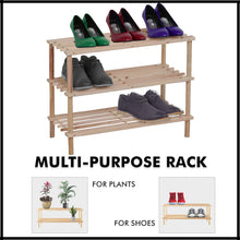 Milosc Natural Bamboo Wooden Shoe Rack Storage Shoe Stand 2, 3, 4 Tier Shoe Shelf - MILOSC