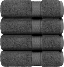 Pack of 4 Premium Quality Hand Towels(550GSM) For Bathroom Size 100% Cotton 50x80 cm - MILOSC