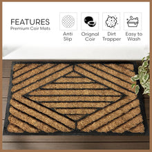 Non Slip Printed Mats 100% Natural Coir Coconut Mat 40x60 cm - MILOSC