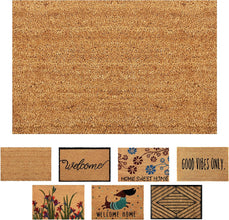 Non Slip Printed Mats 100% Natural Coir Coconut Mat 40x60 cm - MILOSC