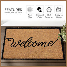 Non Slip Printed Mats 100% Natural Coir Coconut Mat 40x60 cm - MILOSC