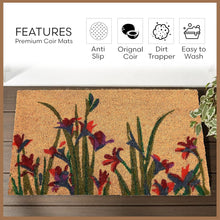 Non Slip Printed Mats 100% Natural Coir Coconut Mat 40x60 cm - MILOSC