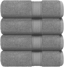 Pack of 4 Premium Quality Hand Towels(550GSM) For Bathroom Size 100% Cotton 50x80 cm - MILOSC