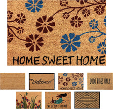 Non Slip Printed Mats 100% Natural Coir Coconut Mat 40x60 cm - MILOSC