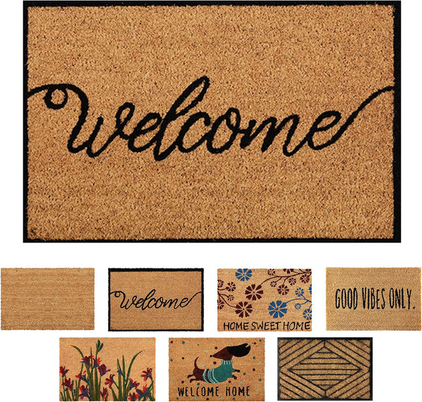 Non Slip Printed Mats 100% Natural Coir Coconut Mat 40x60 cm - MILOSC