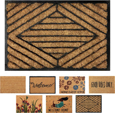 Non Slip Printed Mats 100% Natural Coir Coconut Mat 40x60 cm - MILOSC